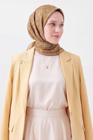 Soft Eşarp Etnik Olive - Soft Eşarp - | Silk Home