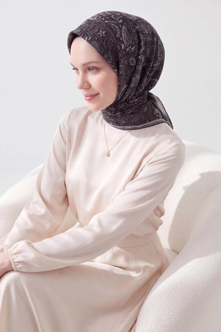 Soft Eşarp Etnik Siyah - Soft Eşarp - | Silk Home
