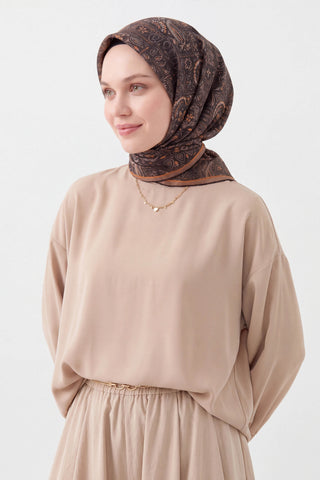 Soft Eşarp Etnik Siyah