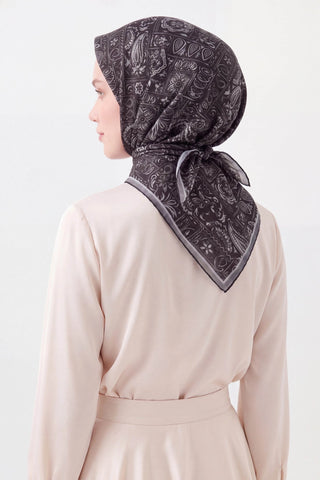 Soft Eşarp Etnik Siyah - Soft Eşarp - | Silk Home