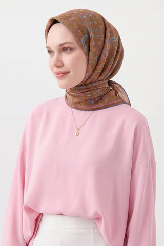 Soft Eşarp Etnik Taba - Soft Eşarp - | Silk Home