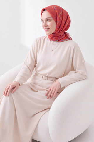 Soft Eşarp Etnik Turuncu