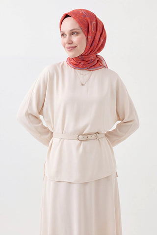 Soft Eşarp Etnik Turuncu - Soft Eşarp - | Silk Home