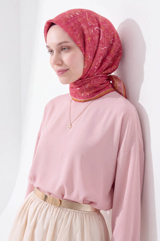 Soft Eşarp Etnik Vişne Çürüğü