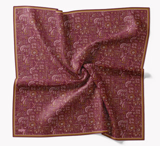 Soft Eşarp Etnik Vişne Çürüğü - Soft Eşarp - | Silk Home