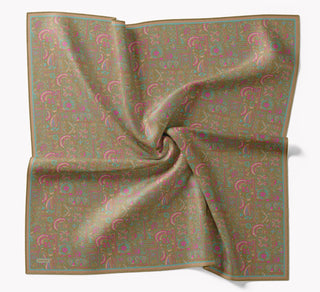 Soft Eşarp Etnik Yağ Yeşili - Soft Eşarp - | Silk Home