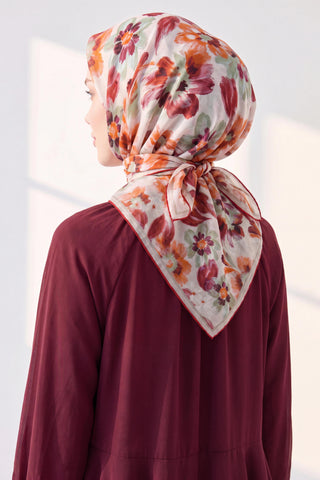 Soft Eşarp Fleur Bordo