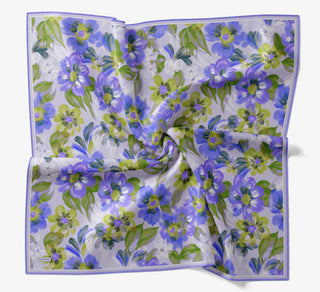 Soft Eşarp Fleur Mavi