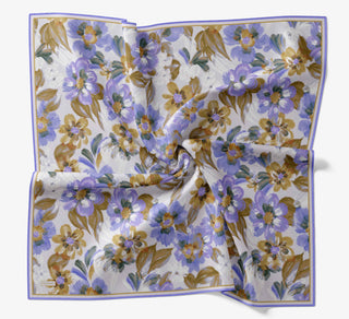 Soft Eşarp Fleur Mavi Lila