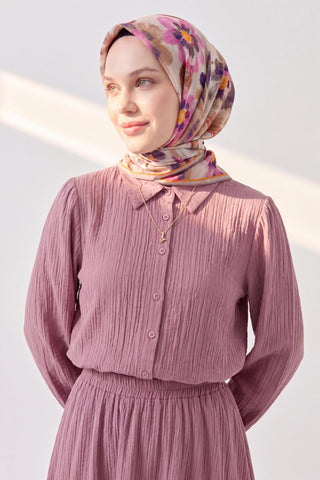 Soft Eşarp Fleur Sütlü Kahve