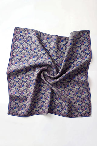 Soft Eşarp Floral Line Mor 90x90