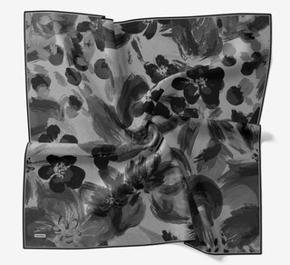 Soft Scarf Flower Smoke Grey