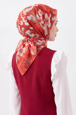 Soft Eşarp Flower Narçiçeği - Soft Eşarp - | Silk Home