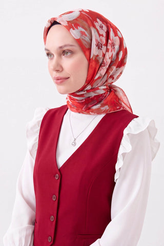 Soft Eşarp Flower Narçiçeği - Soft Eşarp - | Silk Home