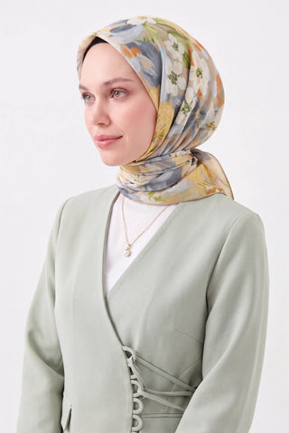 Soft Eşarp Flower Pudra