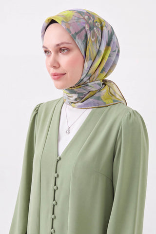 Soft Eşarp Flower Su Yeşili