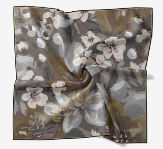 Soft Eşarp Flower Sütlü Kahve