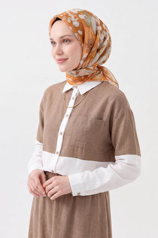 Soft Eşarp Flower Turuncu