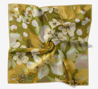 Soft Eşarp Flower Yağ Yeşili