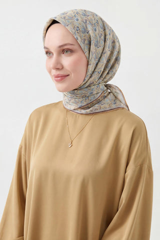 Soft Eşarp Garden Krem 90x90