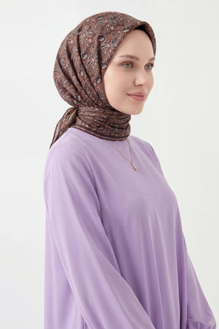 Soft Eşarp Garden Mocha Mousse 90x90
