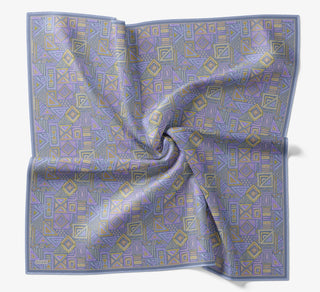 Soft Eşarp Geometrik Bebe Mavisi