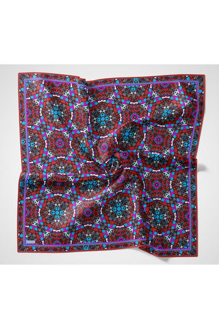 Soft Eşarp Geometrik Bordo 90x90