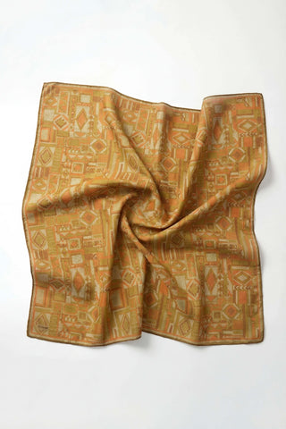 Soft Eşarp Geometrik Desen Asit 90x90 - Soft Eşarp - | Silk Home