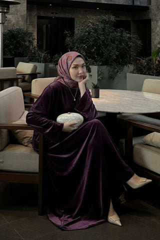 Soft Eşarp Geometrik Desen Lila 90x90 - Soft Eşarp - | Silk Home