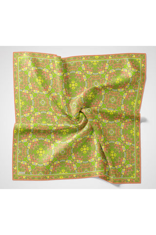 Soft Eşarp Geometrik Fıstık Yeşili 90x90