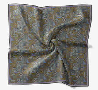 Soft Eşarp Geometrik Füme