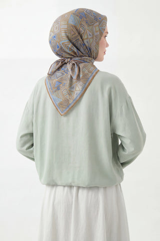 Soft Eşarp Geometrik Hardal