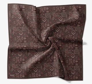 Soft Eşarp Geometrik Kahverengi