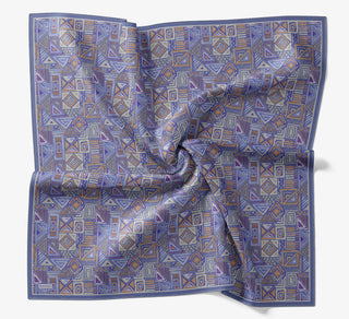 Soft Eşarp Geometrik Mavi