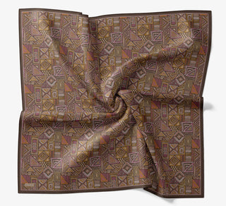 Soft Eşarp Geometrik Mocha Mousse