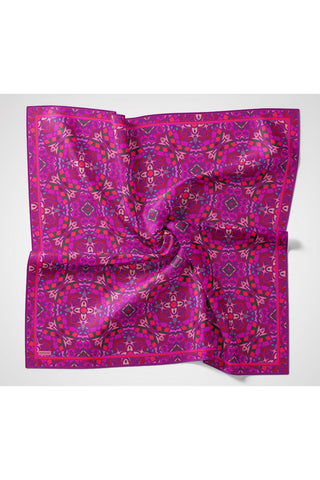 Soft Eşarp Geometrik Mor 90x90 | Silk Home - Soft Eşarp - | Silk Home