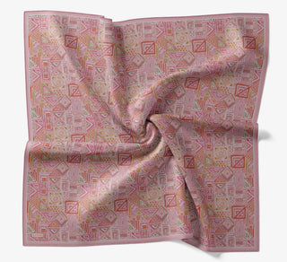Soft Eşarp Geometrik Pembe
