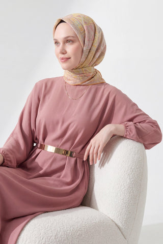 Soft Eşarp Geometrik Sarı - Soft Eşarp - | Silk Home