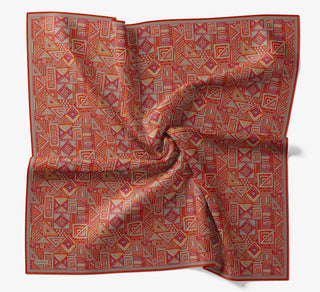 Soft Eşarp Geometrik Turuncu