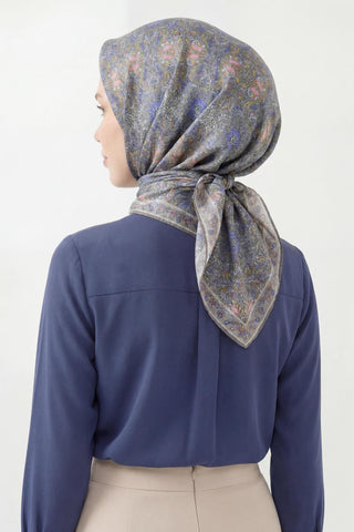 Soft Eşarp Gri 90x90 - Soft Eşarp - | Silk Home