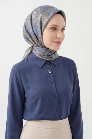Soft Eşarp Gri 90x90 - Soft Eşarp - | Silk Home
