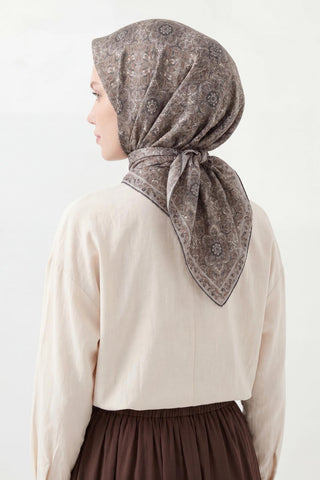 Soft Eşarp Gri 90x90 - Soft Eşarp - | Silk Home