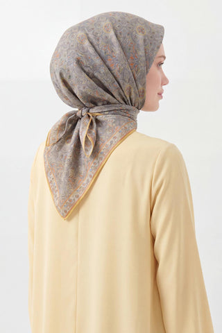 Soft Eşarp Koyu Gri 90x90 - Soft Eşarp - | Silk Home