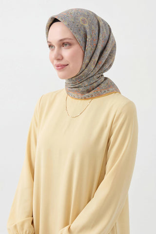 Soft Eşarp Koyu Gri 90x90 - Soft Eşarp - | Silk Home