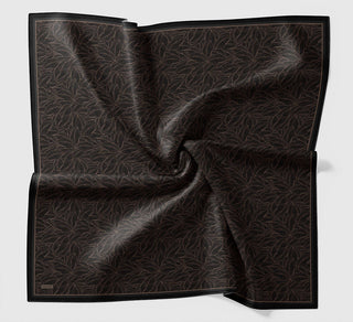 Soft Eşarp Leaf Pattern Antrasit - Soft Eşarp - | Silk Home