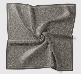 Soft Eşarp Leaf Pattern Bebe Mavisi - Soft Eşarp - | Silk Home