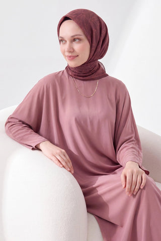 Soft Eşarp Leaf Pattern Gülkurusu - Soft Eşarp - | Silk Home