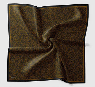 Soft Eşarp Leaf Pattern Koyu Yeşil - Soft Eşarp - | Silk Home