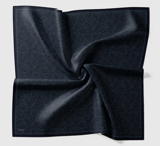 Soft Eşarp Leaf Pattern Lacivert - Soft Eşarp - | Silk Home