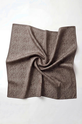 Soft Eşarp Lina Flora Antrasit 90x90 - Soft Eşarp - | Silk Home